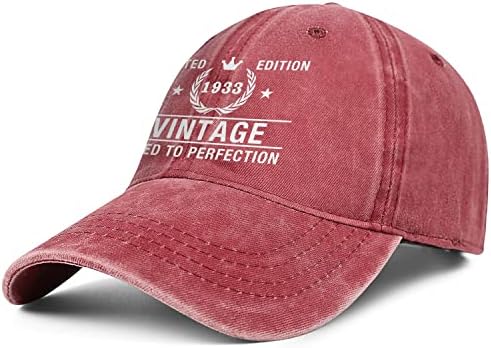 מתנות ליום הולדת 90 לגברים כובעי נשים וינטג '1933 רעיונות מתנה כובע בייסבול רקום