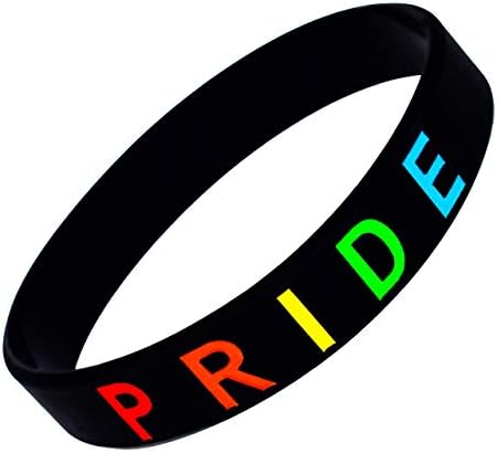 צמיד Dynec Pride, סיליקון שורש כף יד, תמיכה ב- LGBTQ, צבע קשת