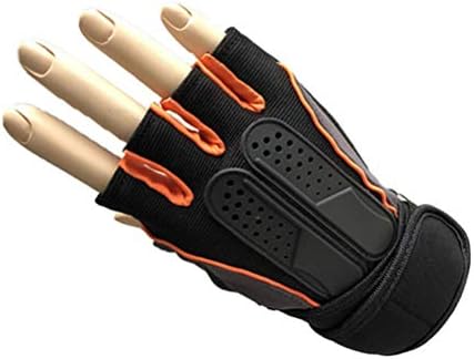 ABAODAM 1 זוג אימוני כוח חיצוניים חצי כפפות אצבעות כפפות כף היד כפפות כפות ספורט ציוד ספורט הגנה על הרמת