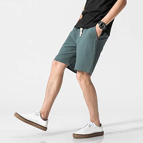 מכנסיים קצרים קצרים בקיץ BMISEGM לגברים חמישה מכנסיים זכרים גדולים רופפים מכנסי קיץ מכנסיים כותנה חוף ים