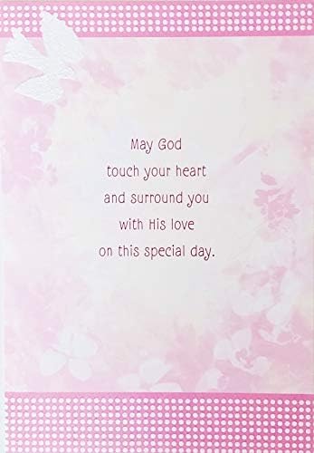 כרטיס ברכה שאלוהים יגע בלבך ויקיף אותך באהבתו ביום המיוחד הזה - אישור לילדה שלה