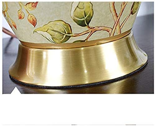 מנורת שולחן קרמיקה זצ'אן- מנורת שולחן קרמיקה נחושת סלון מנורה קרמיקה מנורת חדר שינה מנורת מיטה מלון