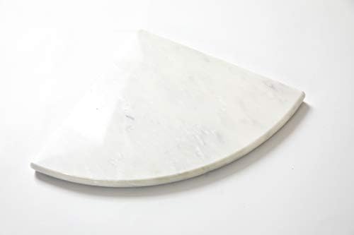מדף פינת אבן טבעית מילאס לבן 2 צדדים מלוטשים 9 x 9 חזית מעוגלת