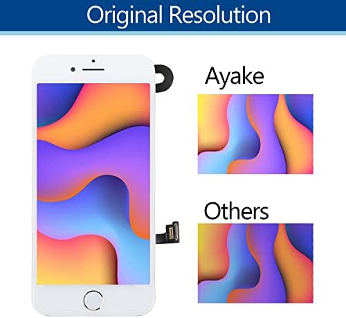 Ayake לאייפון 8 פלוס החלפת מסך בכפתור הבית, הרכבה מלאה LCD Touch Display Digitizer עם כלי חיישן קרבה של רמקול