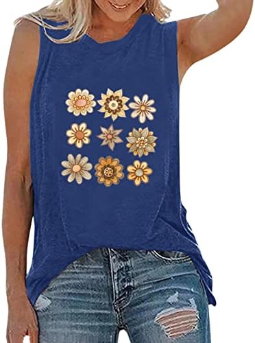 נשים גופיות קיץ חולצות רופף טי חולצות מקרית שרוולים טוניקה עם צוואר תרגיל חולצה חולצות חמוד מודפס