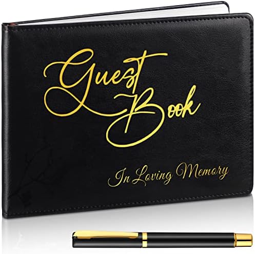 הלוויה ספר אורחים עם עט קרדינל זיכרון, 144 דפים הלוויה ספר אורחים עבור אזכרה שחור חגיגה של חיים דקור ב לאהוב