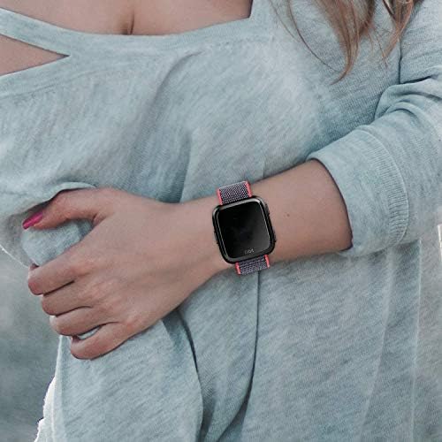 להקות ניילון Watdpro תואמות להקת שעון Fitbit Versa 3/Fitbit Sense Watch, ניילון ספורט נושם להחלפת רצועות כף יד