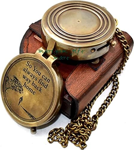 מתנה של Mariyam Mart Tommy Tomy Thupbo Compass Compass - זוג שרשרת - סט תלוי עתיק - מתנות בשבילו