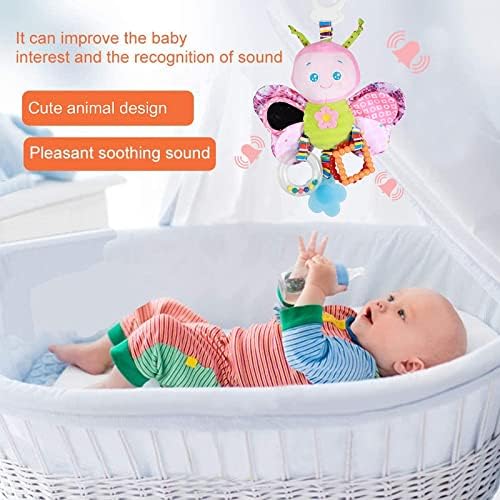 צעצועים מוסיקה +צעצוע טיולון 2 חבילה לתינוק צעצועי מוזיקה קטיפה רכה וצעצוע מושב לרכב לתינוקות ובנים