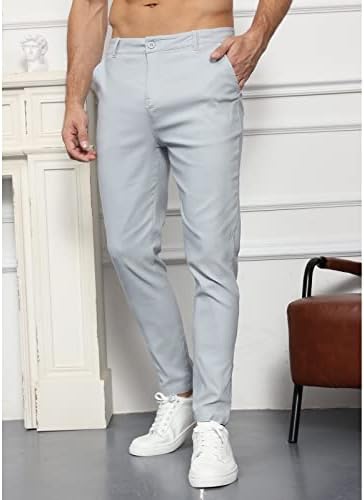 מכנסי גולף נוחות של Angbater גברים מכנסיים גולף דלים מתאימים משקל קל משקל חיצוני מכנסיים מזדמנים עם