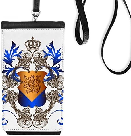 אבירי ימי הביניים של אירופה סמל הכתר מגן ארנק טלפון ארנק תלייה כיס נייד כיס שחור