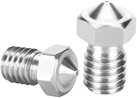 SUTK 5pcs V5 V6 Stainless Steel Nozzle 0. 2mm 0. 3mm 0. 4mm 0. 5mm 0. 6mm 0. 8mm Thread M6 Nozzle 3D Printer Part
