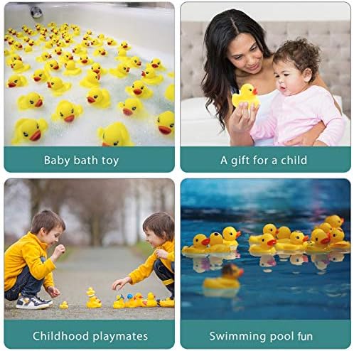 צעצועי אמבטיה ברווז גומי 50 יחידות מיני ברווזים בתפזורת לילדים תינוק מקלחת קישוטי מסיבת יום הולדת
