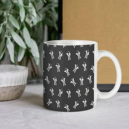 קוסמונאוט שטח דפוס הדפסת ספל קפה כוס קרמיקה תה כוס מצחיק מתנה עבור משרד בית נשים גברים 11 עוז