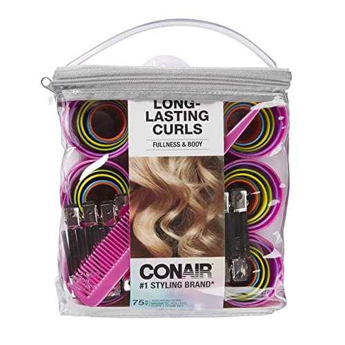 גלילי שיער מגנטיים של Conair, תלתלי שיער בגדלים וצבעים שונים, גלילים מגנטיים מכוסה שיער עם מסרק וקליפים כלולים,