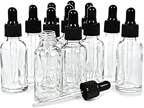 גרנד פרפומים 120 מל בקבוקי טפטפת זכוכית עגולים ברורים, 6 ספירה