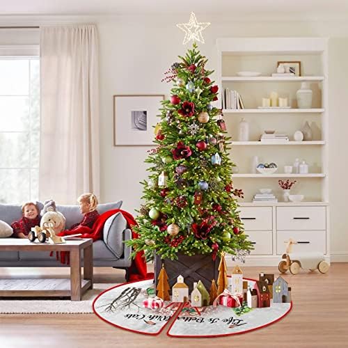 חצאית עץ חג המולד החיים טובה יותר עם חתולים התאמה אישית של שם החתול בית החווה קישוטי חג המולד מחצלת עץ