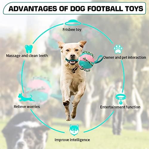 JTL-ADMCW צעצועי כדורגל כלבים, משיכת כלבים של צעצועי מלחמה, מתנות ליום הולדת גור, צעצועים אינטראקטיביים מים