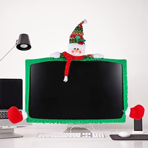 זוהר מחשב נייד לוח מגן חג המולד מחשב צג כיסוי חג המולד מחשב קישוט לבית משרד דקור שנה מתנה חיק שולחנות מחשבים