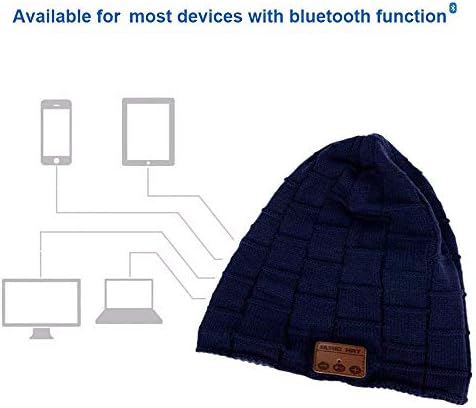 כובע כפה אלחוטי של Bearsfire עם אוזניות Bluetooth מוסיקה מוסיקה רמקול מיקרופון ללא ידיים, נשים נשים