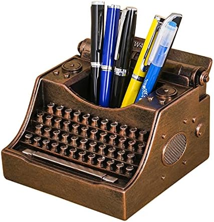 רטרו מכונת כתיבה עט מחזיק בציר שולחן פילטרים ייחודי מגניב מתנות עבור סופר מכונת כתיבה אוהבי ומזכיר חמוד מצחיק
