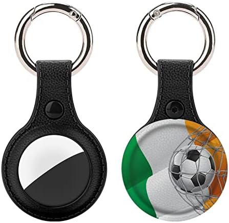 כדורגל המטרה ואירלנד דגל מגן מקרה תואם עבור איירטאג עם מפתח טבעת אנטי איבד איתור מחזיק מתנה עבור ארנק