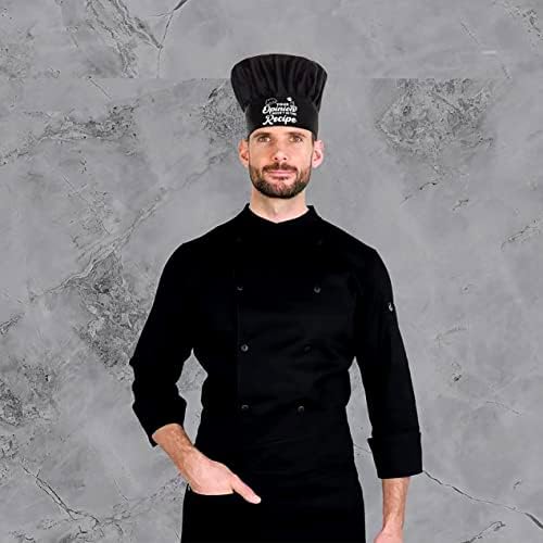 מצחיק כותנה שף כובע עם גומייה, דעתך הוא לא חלק של מתכון, שחור מתכוונן מטבח בישול כובע לגברים אישה
