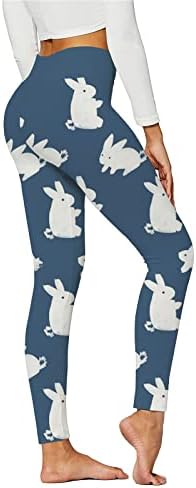 נשים פסחא ארנב מודפס מכנסיים לנשים טרנדי חותלות גבוהה מותן אימון ריצה ספורט גרביונים מעלית התחת