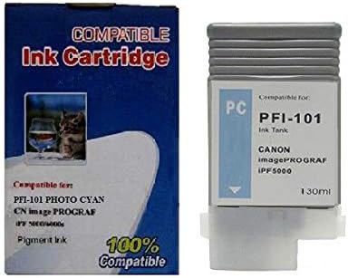 מחסנית דיו תואמת צבעים תואמים להחלפת Canon PFI-101 PFI-101PC 0887B001AA לשימוש CANON IPF5000, IPF5100,
