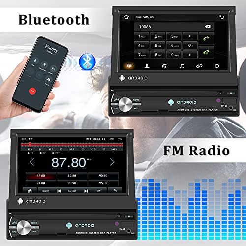 יחידה לאנדרואיד רכב סטריאו יחיד DIN Bluetooth רדיו רדיו 7 אינץ