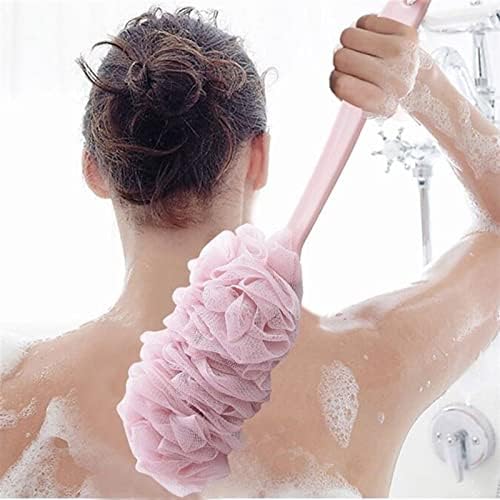 Jkyou פילינג פילינג כביסה ידית ארוכה תלויה רשת רכה אחורית גוף מקלחת אמבטיה מקלחת מברשת מברשת