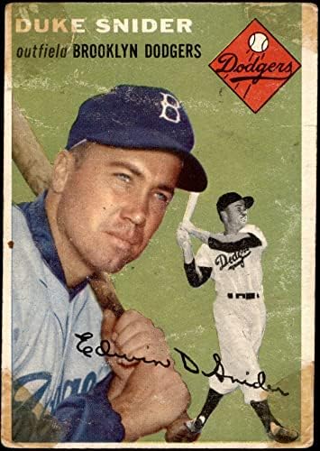 1954 Topps 32 WHT Duke Snider Brooklyn Dodgers Dodgers