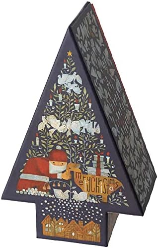 ראשים קופסת מתנה TFK-COB4, 4.6 x 3.1 x 5.4 אינץ ', בית חג המולד, 4 חלקים, אוסף Toshiyuki Fukuda, תיבת