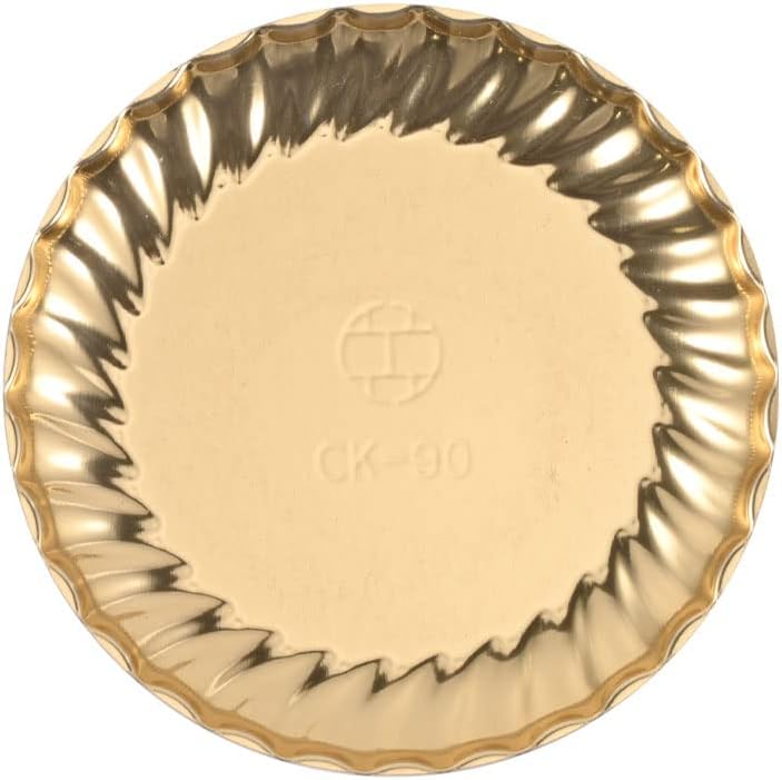 2.4 סנטימטרים מיני עוגת לוחות עומד סיבובים 100 יחידות, חד פעמי זהב מוס עוגת מעגל קרטון עם מצופה