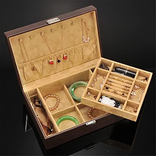 תיבת תכשיטים מעץ בסגנון וינטג 'קופסת עגיל טבעת לחברים מתנות כלה
