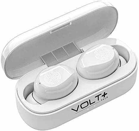 Volt Plus Tech Travel Travel אלחוטי v5.1 אוזניות תואמות את ה- Blu Studio שלך 5.0 C מארז מיקרו דק מעודכן עם