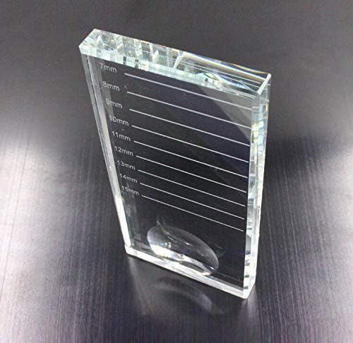 2-ב-1 ריס הרחבות דבק מזרן קריסטל זכוכית מחזיק עבור ריס הרחבות, 4 איקס 2 איקס 0.4