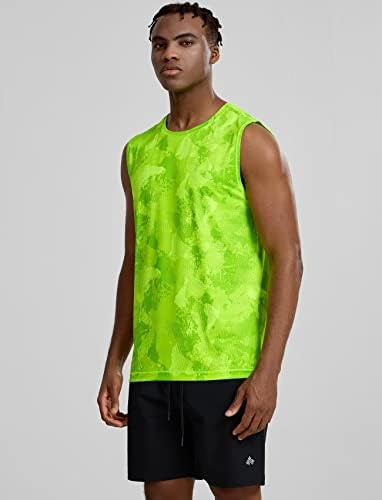 חולצות ללא שרוולים של Zengjo Mens, אימון יבש מהיר ריצה חוף מיכל שריר גופייה רופפת בכושר קל משקל