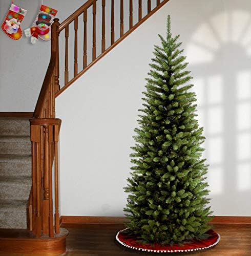 חברת העץ הלאומית המלאכותית עץ חג המולד רזה, ירוק, אשוח קינגסווד, כוללת מעמד, 6.5 רגל
