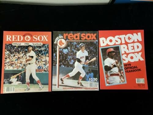 קבוצה של 12 ספרי השנה של בוסטון רד סוקס - 1976 עד 1986 - תוכניות MLB