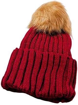 נשים של החורף לסרוג כפת כובע נשים חורף חם לסרוג חמוד ארנב כדור חוט כובע בייסבול כובעי לגברים