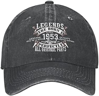 כובעי יום הולדת 70 של 70 שנה לנשים אגדות וינטג 'שנולדו בשנת 1953 כובעי בייסבול לגברים