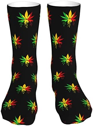 Rasta Marijuana גרבי עלים גברים ונשים גרבי גרביים מזדמנים גרביים יוניסקס גרבי ספורט גרביים חידוש צינור צינור