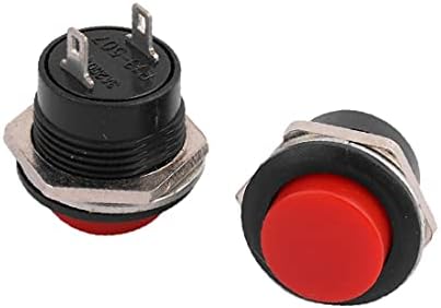X-DREE 20 PCS 3A / AC250V MINI MINI עמיד למים כפתור כפתור כפתור רגעי ראש פלסטיק אדום (20 יחידות 3A / AC 220V