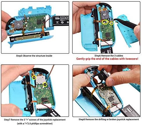 ג 'ויסטיק החלפת,ג' ויקון ערכת תיקון,ג 'ויסטיק תיקון החלפת כלי ערכת עבור מתג לייט ונינטנדו ג' ויקון