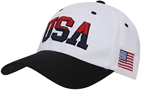 גברים נשים אמריקאי דגל בייסבול כובעי ארהב מכתב רקמת כובע מתכוונן אחת גודל כובע עבור קניות חיצוני