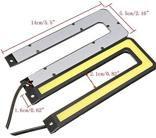 Ysy 1 זוג מכונית COB LED LED בשעות היום ריצה אור U צורה DRL סופר לבן 12 וולט פנס קדמי אטום למים