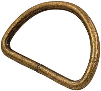 אבזם טבעת ברונזה מתכת גנרית 1.5 אינץ 'טבעת לולאה בקוטר פנימה לחבילת שומר רצועה של 15