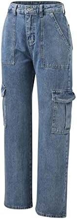 מכנסי מטען לנשים Keusn פלוס גודל y2k מותניים נמוכים מכנסי מצנח מכנסיים מותניים גבוה