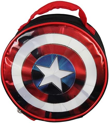 מארוול קפטן אמריקה מגן מבריק אופטי אשליה מבודד הצהריים תיבת תיק